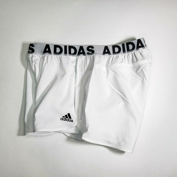 Adidas Aeroready Shorts Women's Running Training Athletic Sport Gym White GU6281 - Picture 2 of 7